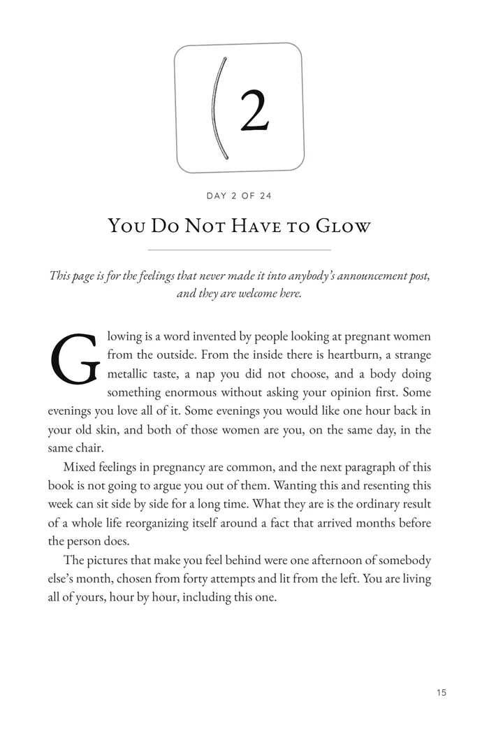 Day 2, You Do Not Have to Glow, on page 15, with the title highlighted