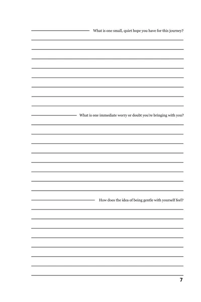 Page 7, the three small Door 1 questions with lines to write on