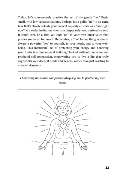 Page 33, Door 8 on the gentle no, with a drawing of a seated woman with a glowing heart
