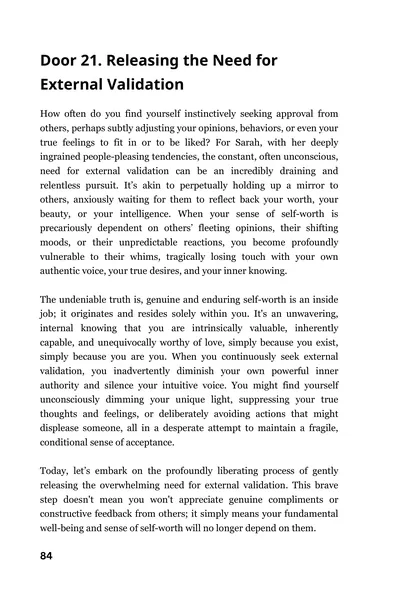 Page 84, the start of Door 21 on the need for outside approval